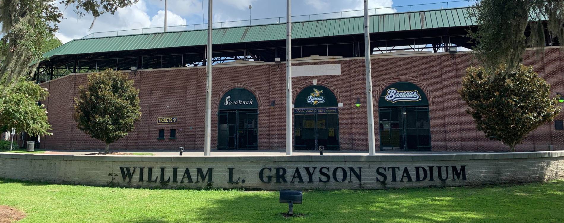 View from outside Grayson Stadium