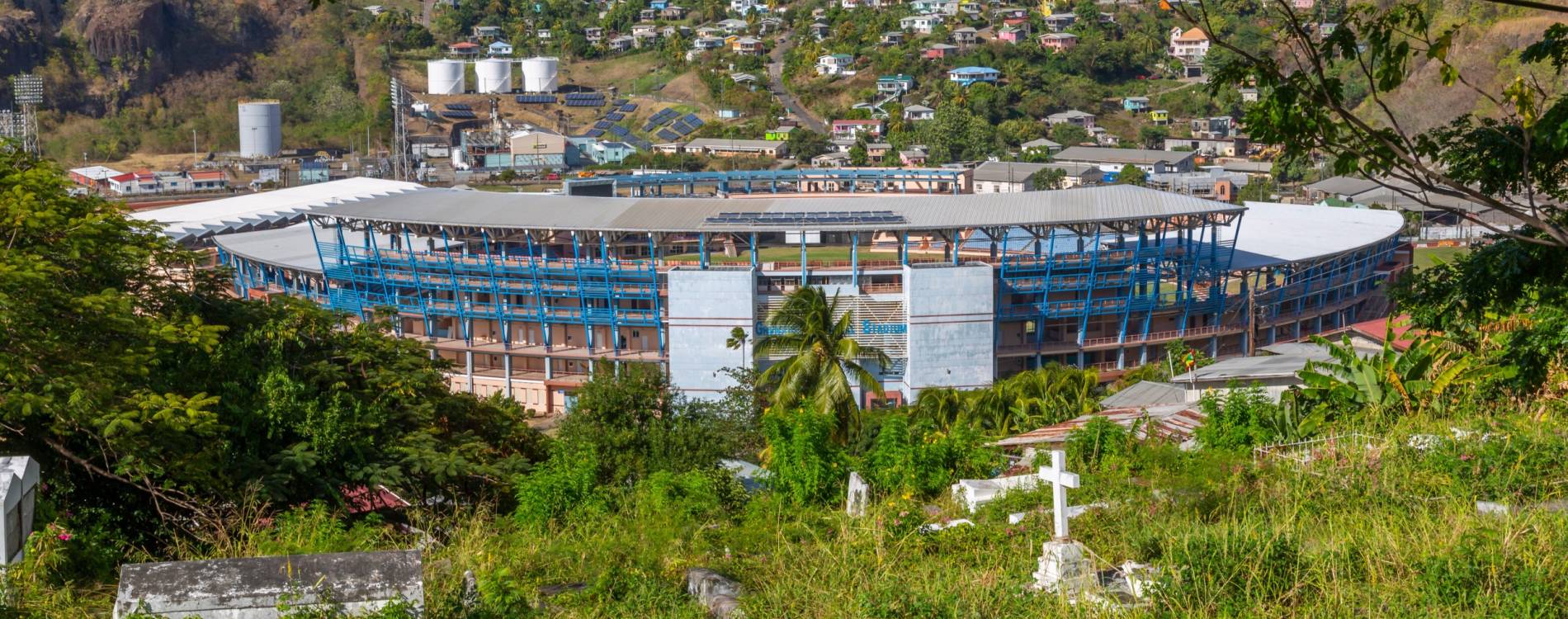 View from outside Grenada National Cricket Stadium