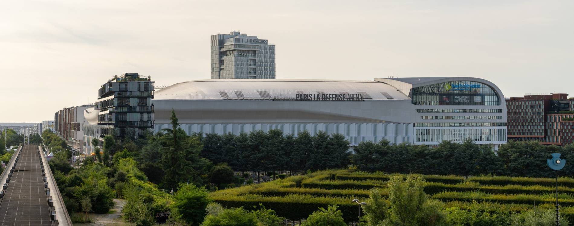 View from outside Paris La Defense arena