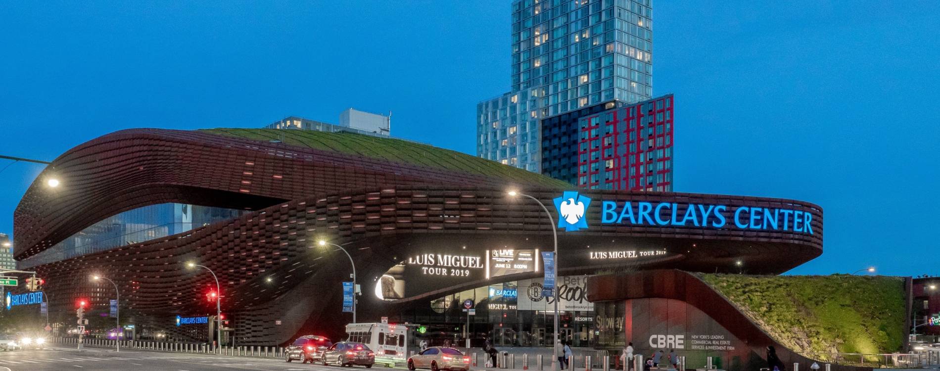 View from outside the Barclays Center