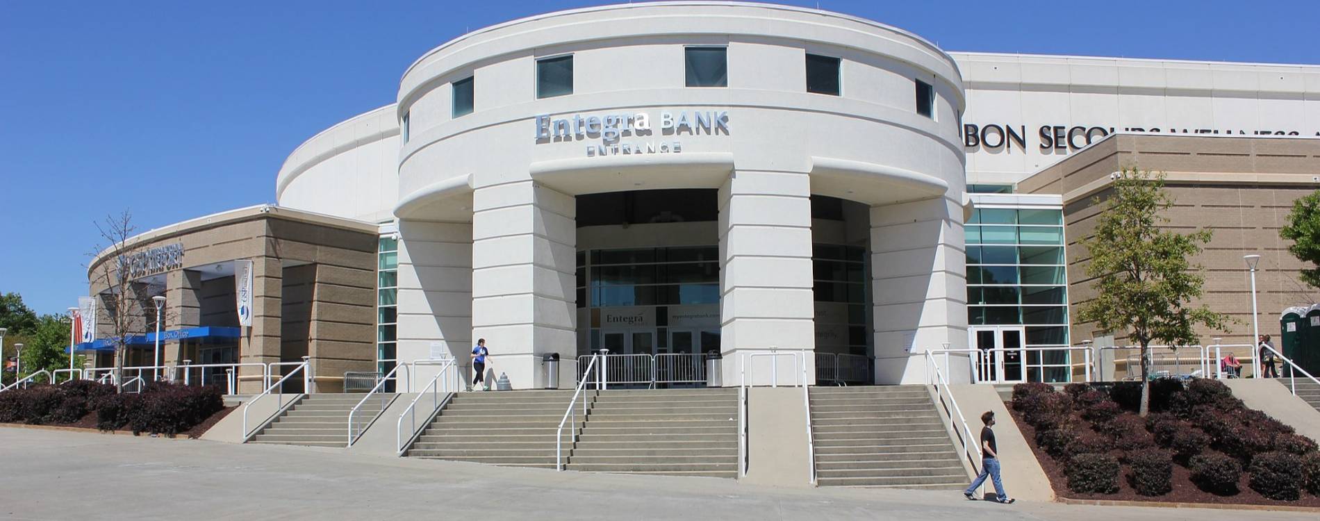 View from outside the Bon Secours Wellness Arena in Greenville