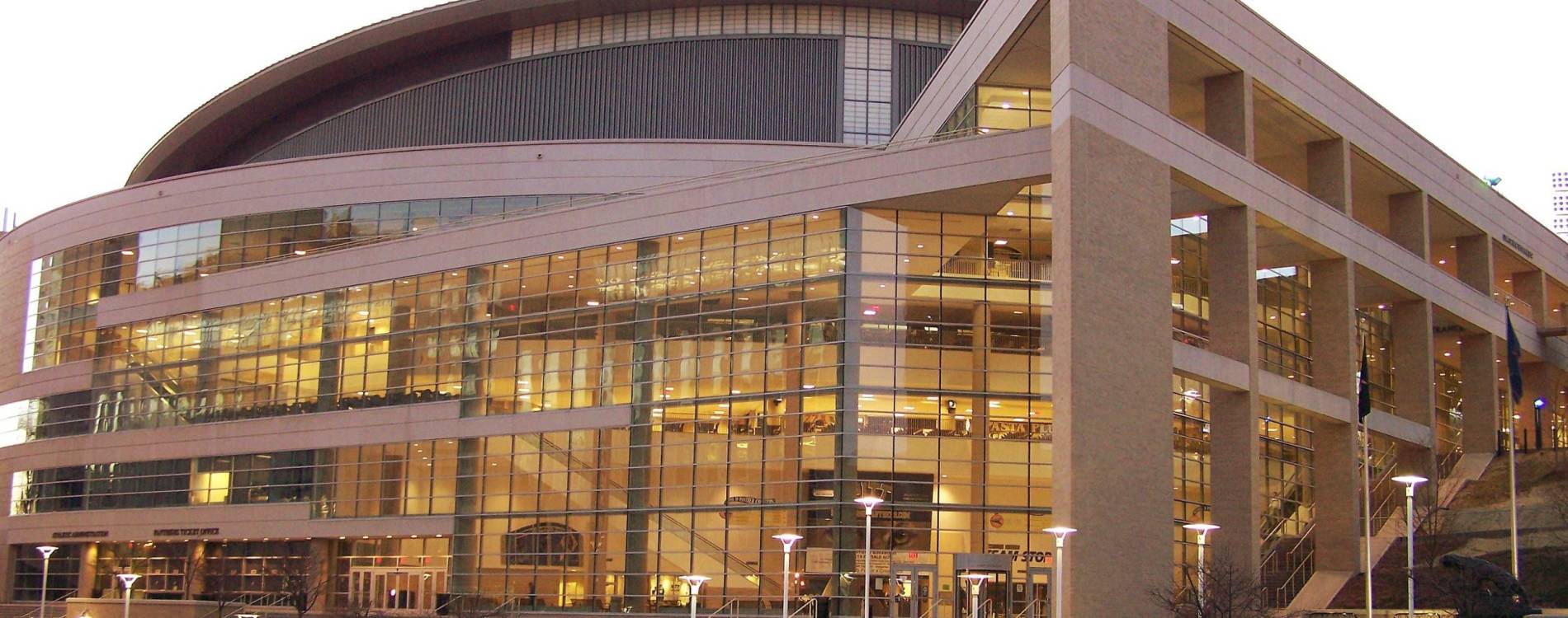 View from outside the Petersen Events Center