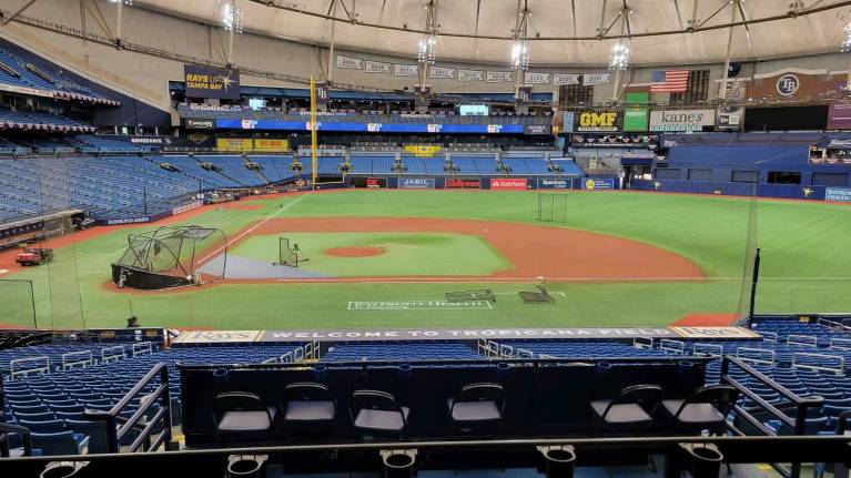 View from Rays Club Section 114, Row RR