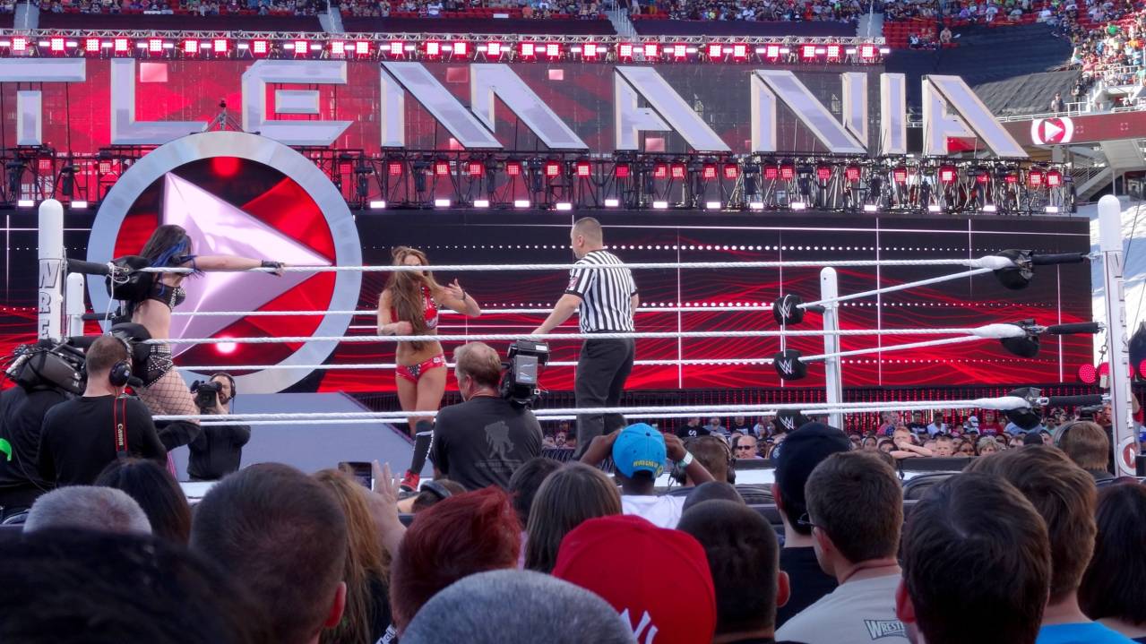 View from ringside at WrestleMania