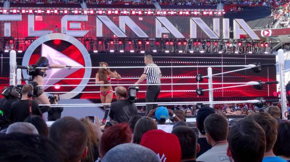 View from ringside at WrestleMania