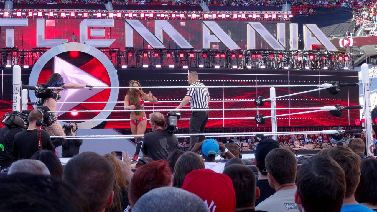 View from ringside at WrestleMania