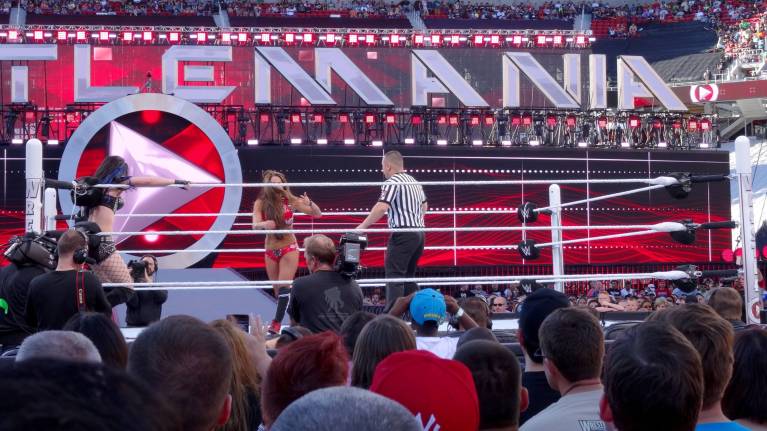 View from ringside at WrestleMania