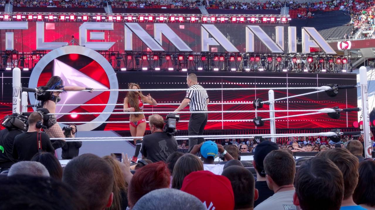 View from ringside at WrestleMania