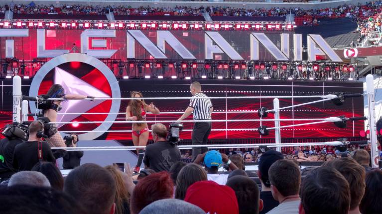 View from ringside at WrestleMania