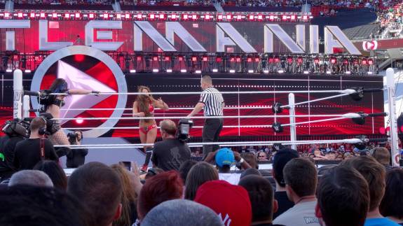 View from ringside at WrestleMania