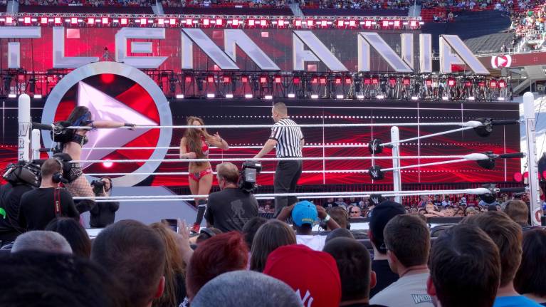 View from ringside at WrestleMania