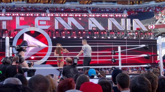 View from ringside at WrestleMania