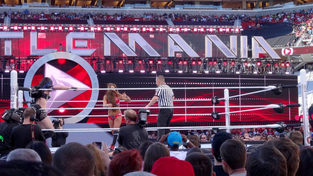 View from ringside at WrestleMania