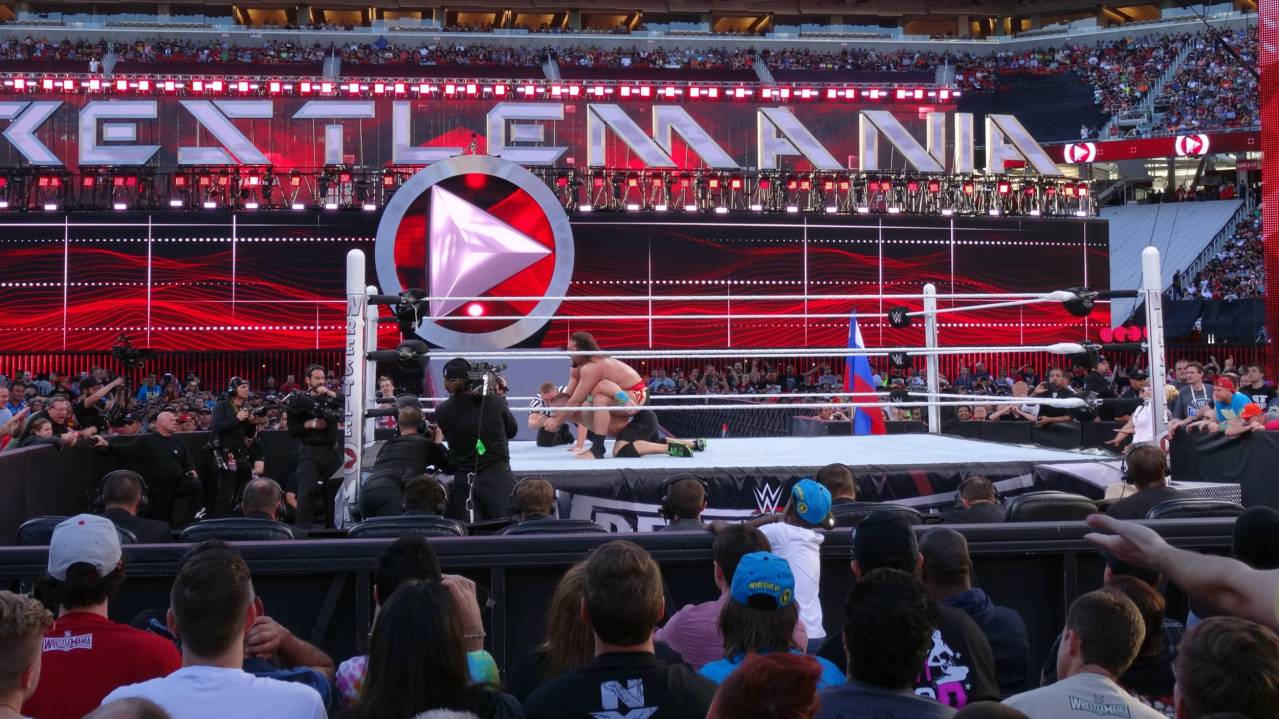 View from ringside during WrestleMania at Levi's Stadium