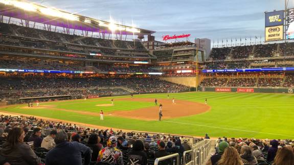 View from Section 104, Row 32