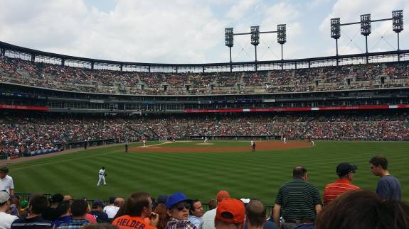 View from Section 104, Row P