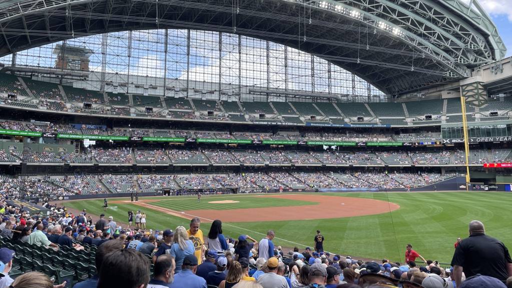 View from Section 108, Row 23 at American Family Field