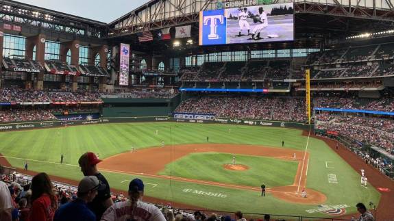 View from Section 111, Row 14 at Globe Life Field