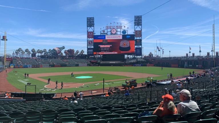 View from Section 112, Row 30