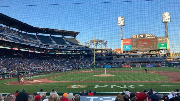 View from Section 112, Row A