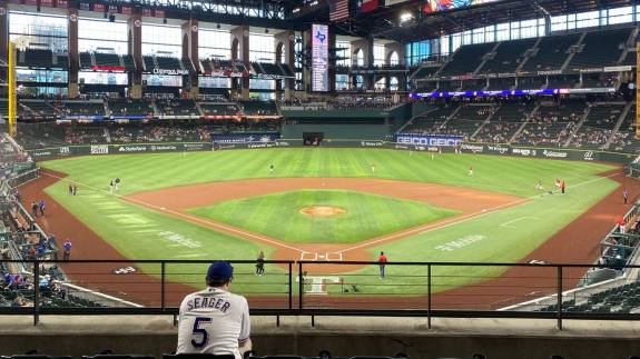 View from Section 114, Row 5 at Globe Life Field