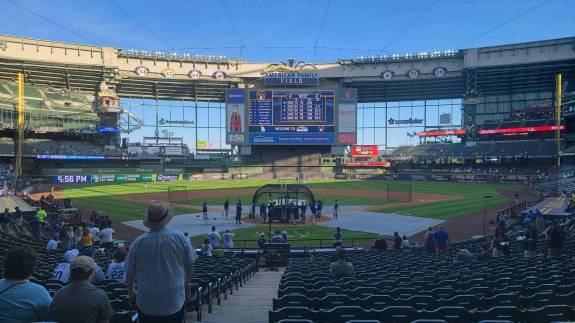 View from Section 117, Row 23 at American Family Field