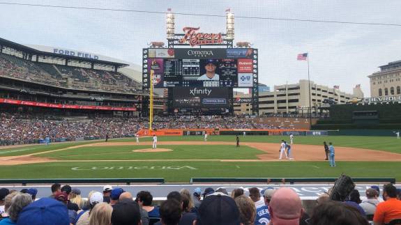 View from Section 122, Row 17