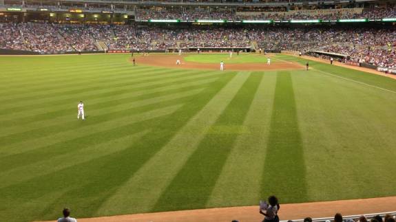 View from Section 129, Row 12