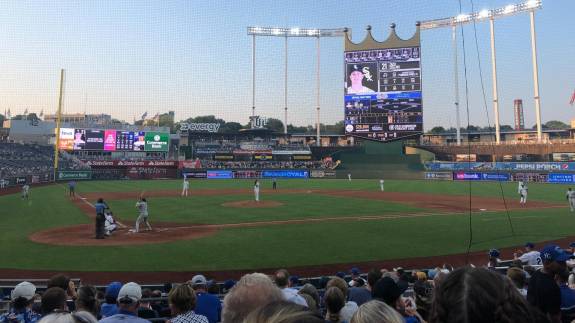 View from Section 130, Row J