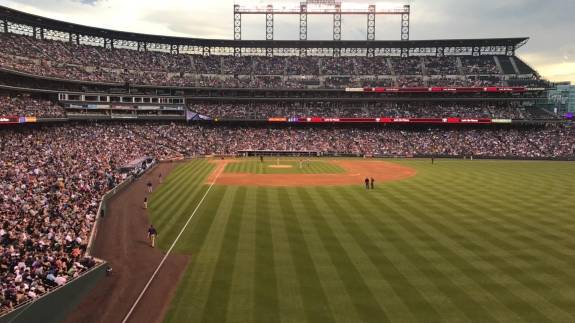 View from Section 207, Row 1