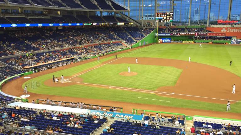 View from Section 209, Row 1