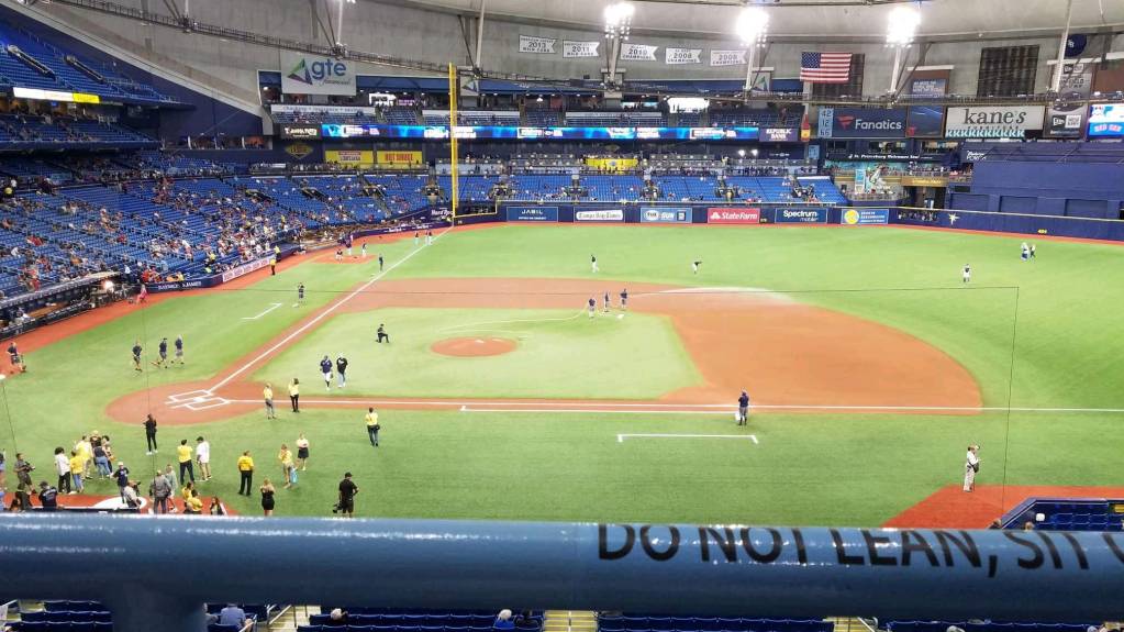 View from Section 210, Row A