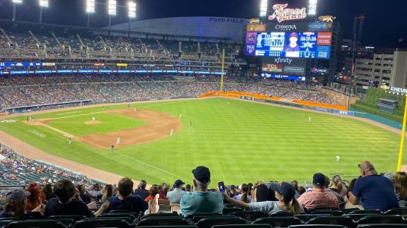 View from Section 213, Row 17