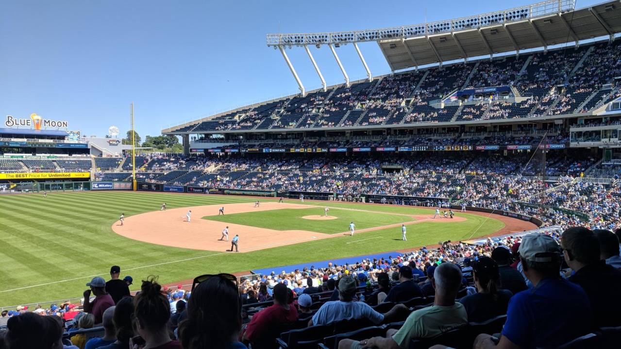 View from Section 214, Row H