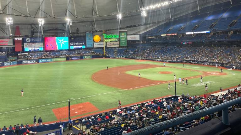 View from Section 217, Row B