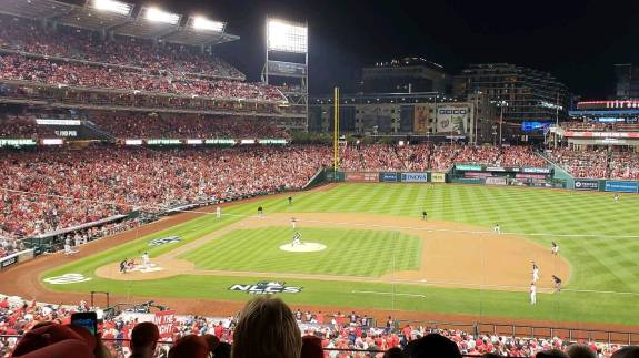 View from Section 219, Row E