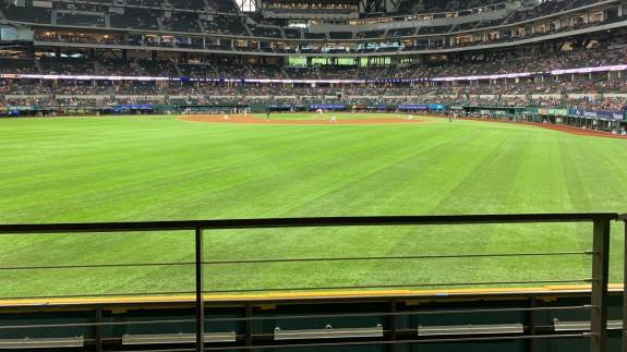 View from Section 29, Row 2 at Globe Life Field