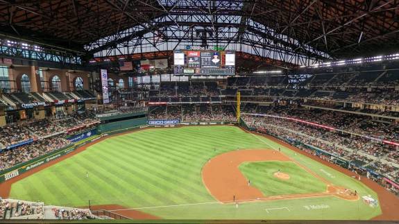 View from Section 306, Row 1 at Globe Life Field