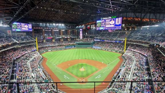 View from Section 314, Row 3 at Globe Life Field