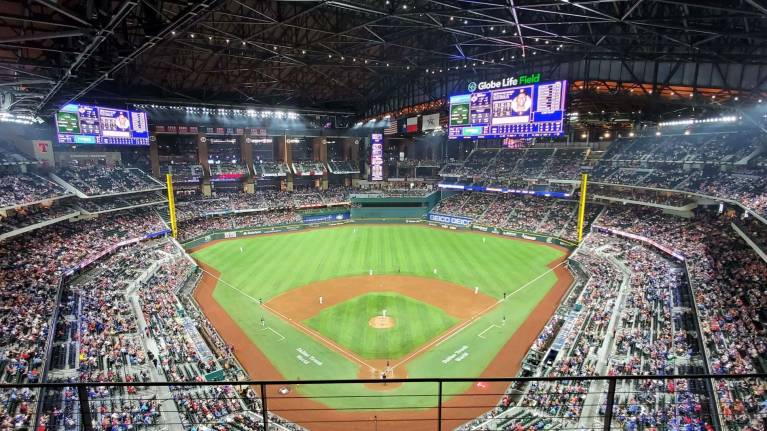 View from Section 314, Row 3 at Globe Life Field
