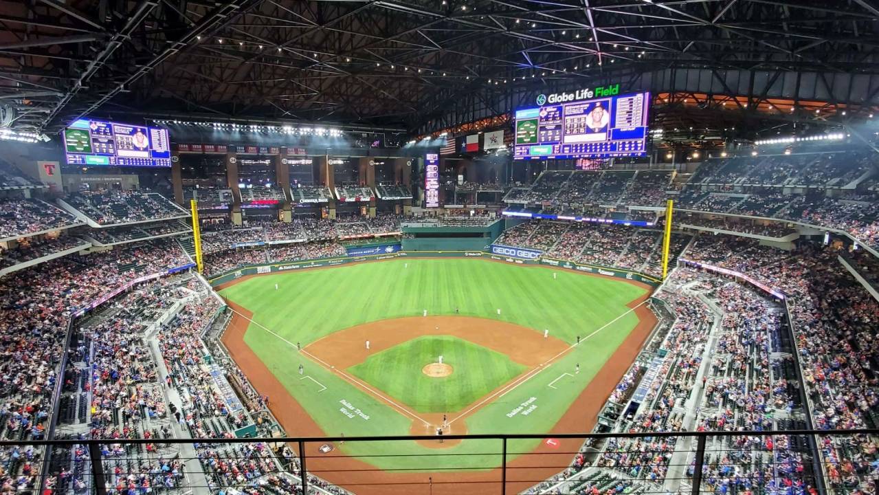 View from Section 314, Row 3 at Globe Life Field