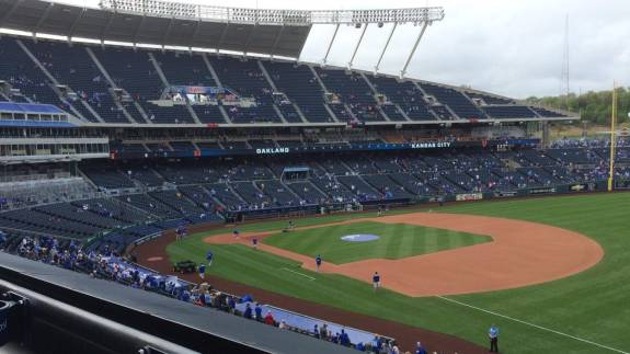 View from Section 322, Row A