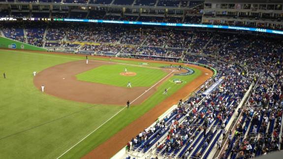 View from Section 327, Row A