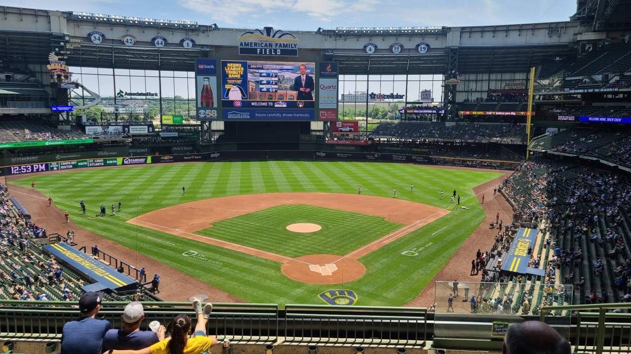 View from Section 331, Row 6 at American Family Field