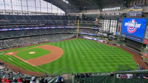 View from Section 408, Row 22 at American Family Field