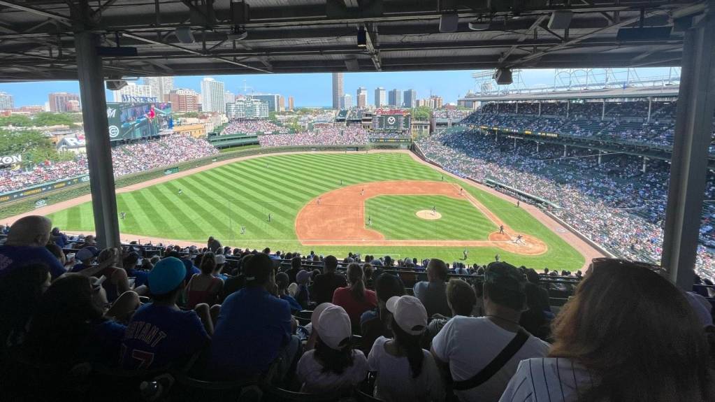 View from Section 411, Row 7