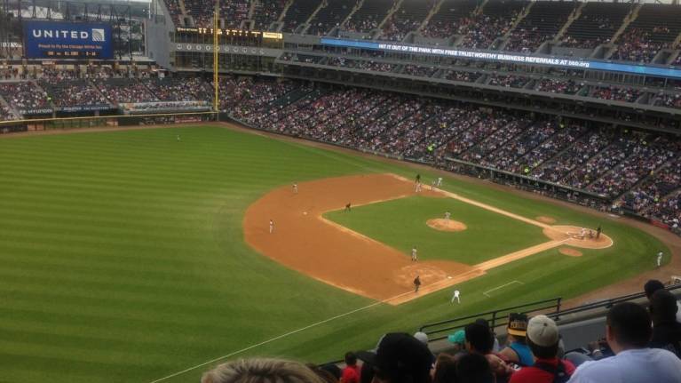 View from Section 555, Row 10