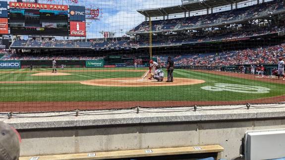 View from Section A, Row C