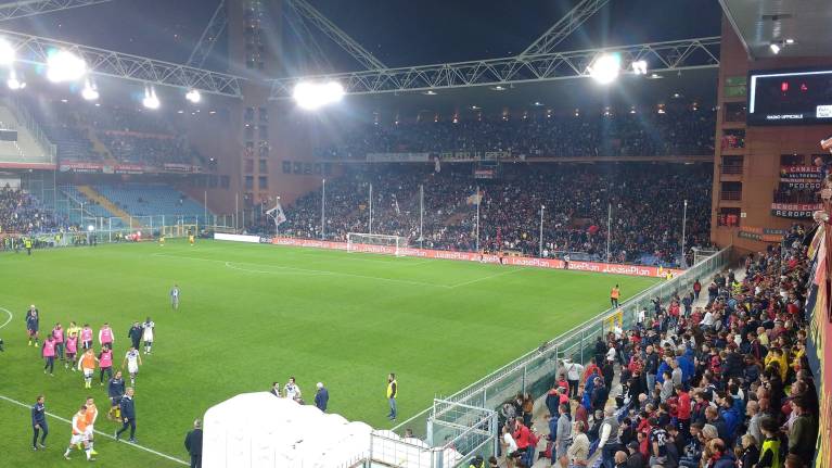 View from sideline stand