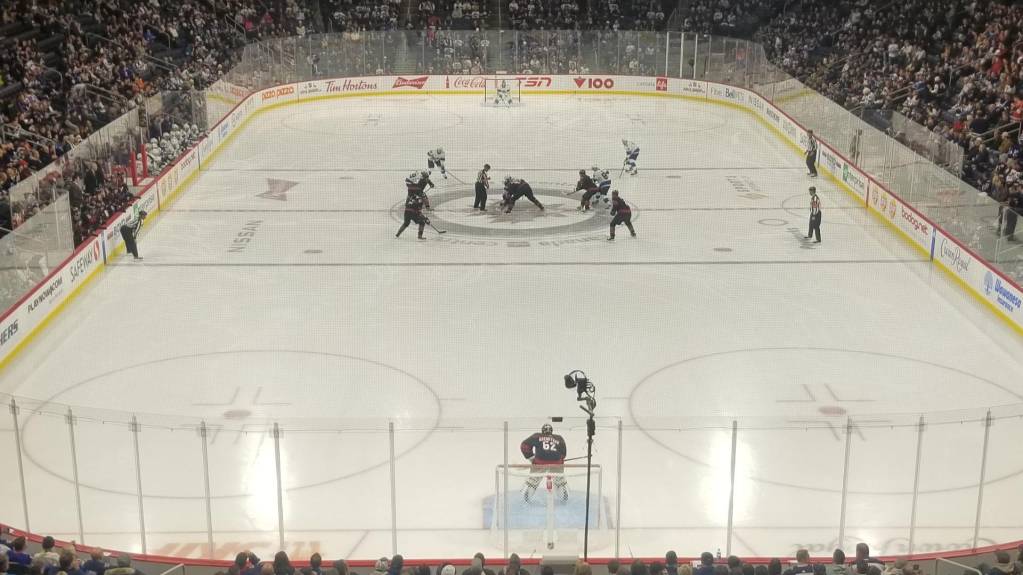 View from Suite 23 at Canada Life Centre